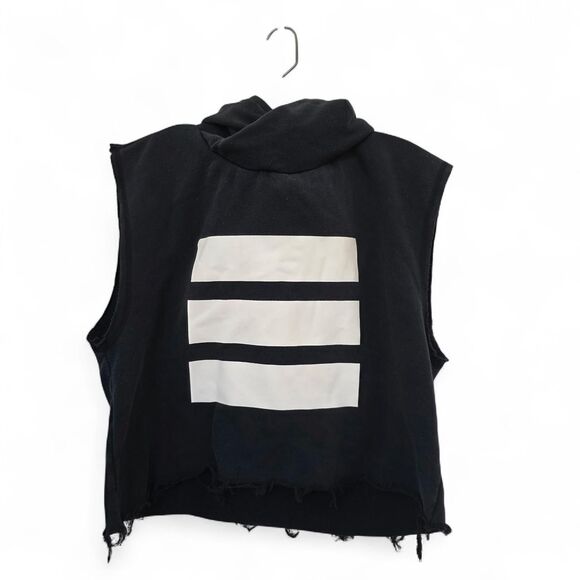ADIDAS Cropped Berlin Hooded Sleeveless Pullover Small - Picture 1 of 5